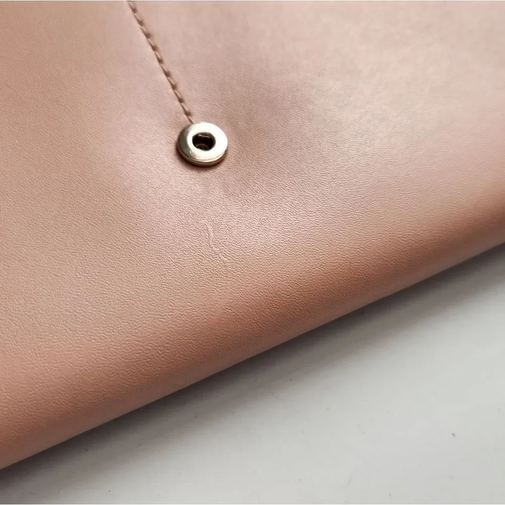 🌸Kate Spade Smooth Leather Clutch Large Wallet -Soft Pink